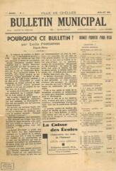 12 vues  - Bulletin municipal - 1ère année n° 1, juillet 1938. (ouvre la visionneuse)
