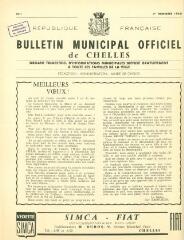 8 vues  - Bulletin Municipal Officiel de Chelles - n° 1, 1er trimestre 1960. (ouvre la visionneuse)