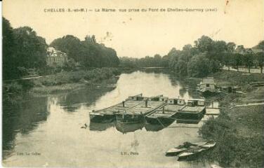 1 vue  - Chelles (S.-et-M.) - La Marne vue prise du Pont de Chelles-Gournay (aval) (ouvre la visionneuse)
