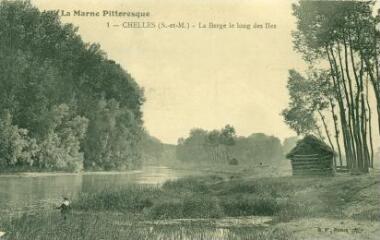 1 vue  - La Marne Pittoresque - Chelles (S.-et-M.) - La Berge le long des Iles (ouvre la visionneuse)