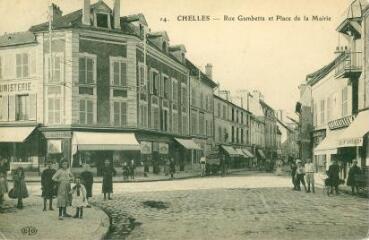 1 vue  - Chelles - Rue Gambetta et Place de la Mairie (ouvre la visionneuse)