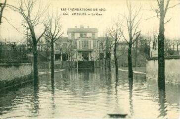 1 vue  - Les inondations de 1910 Chelles - La Gare (ouvre la visionneuse)