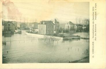 1 vue  - Chelles - Inondations de Janvier 1910 - Rue des Mahulots (ouvre la visionneuse)