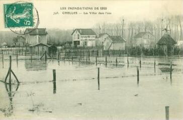 1 vue  - Les inondations de 1910 Chelles - Les Villas dans l\'eau (ouvre la visionneuse)