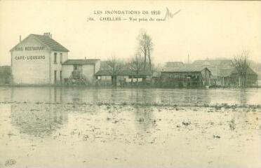 1 vue  - Les inondations de 1910 Chelles - Vue prise du canal (ouvre la visionneuse)