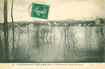 1 vue  - Les inondations de 1910 Chelles - Panorama de Chelles-la-Marne (ouvre la visionneuse)