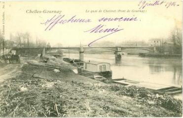 1 vue  - Chelles-Gournay - Le quai de Chetivet (Pont de Gournay) (ouvre la visionneuse)