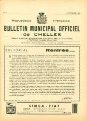 8 vues - Bulletin Municipal Officiel de Chelles - n° 7, 3ème trimestre 1961. (ouvre la visionneuse)
