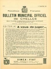 8 vues - Bulletin Municipal Officiel de Chelles - n° 8, 4ème trimestre 1961. (ouvre la visionneuse)