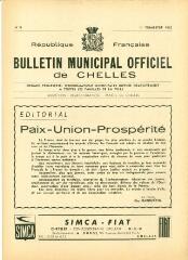 10 vues - Bulletin Municipal Officiel de Chelles - n° 9, 1er trimestre 1962. (ouvre la visionneuse)